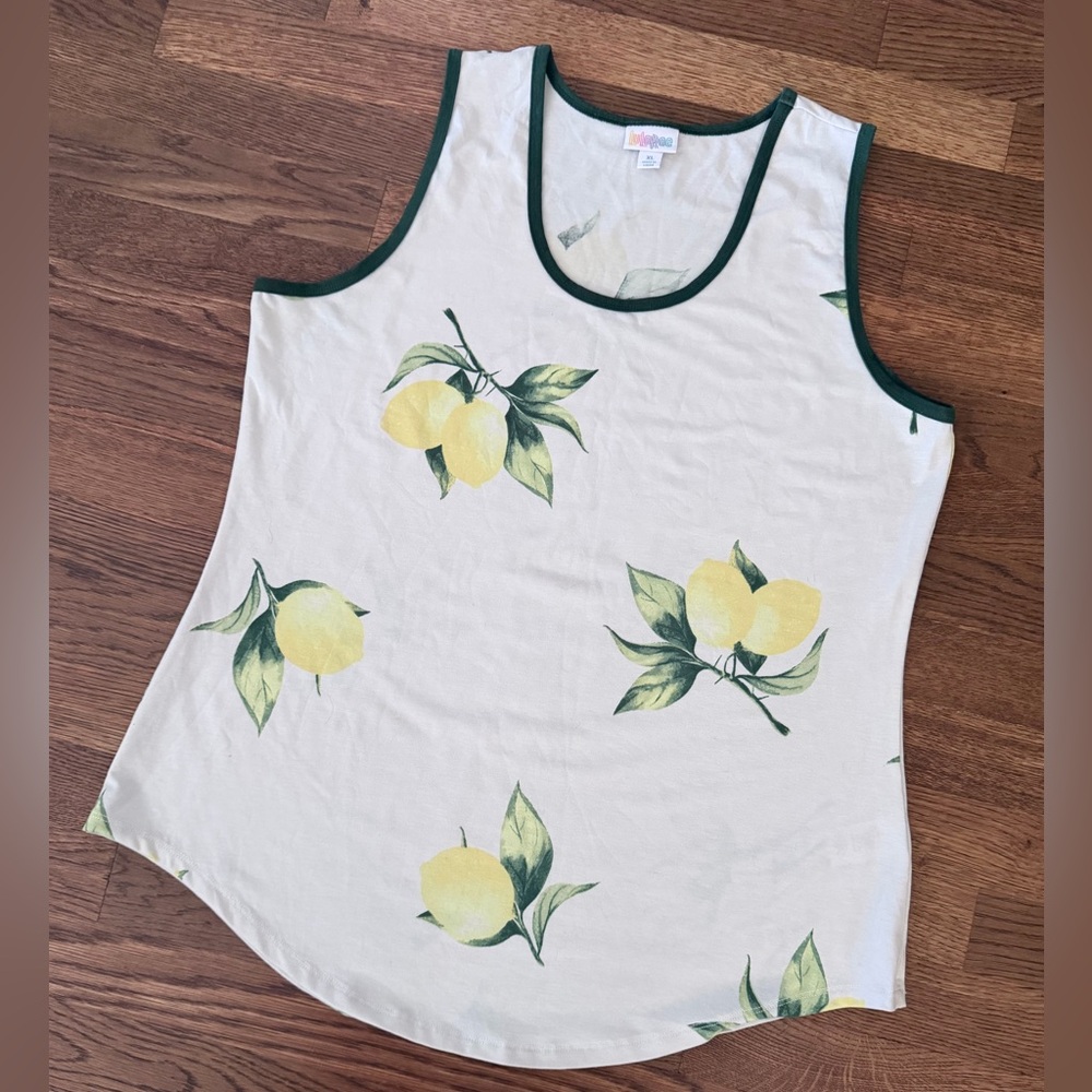 LuLaRoe Lemon Print Tank Top
